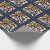 Frohe Weihnachts-Foto Geschenkpapier (Ecke)