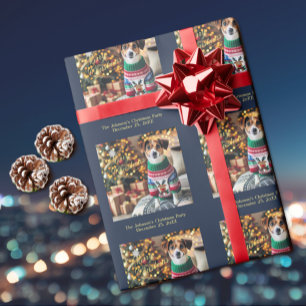 Frohe Weihnachts-Foto Geschenkpapier