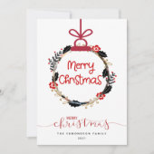 Frohe Weihnachts-Foto Globe Ornament Card (Vorderseite)