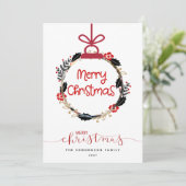 Frohe Weihnachts-Foto Globe Ornament Card (Stehend Vorderseite)