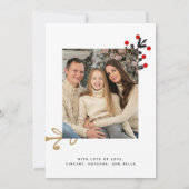 Frohe Weihnachts-Foto Globe Ornament Card (Rückseite)