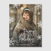 Frohe Weihnachts FOTO glückliche Ferien Magnetkart Magnetkarte (Vorderseite)