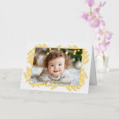 Frohe Weihnachts-Foto Gold (Orchidee)