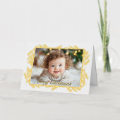 Frohe Weihnachts-Foto Gold (Vorderseite)