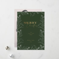 Frohe Weihnachts-Foto Gold Calligraphy Card
