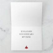 Frohe Weihnachts-Foto Goldbaum Karte (Innenseite)