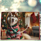 Frohe Weihnachts-Foto Große Geschenktüte