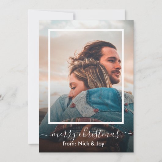 Frohe Weihnachts-Foto Gruß Feiertagskarte (Vorderseite)