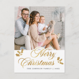 Frohe Weihnachts-FOTO Happy Holidays Gruß Postkarte