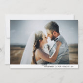 Frohe Weihnachts-Foto Hochzeit Feiertagskarte (Rückseite)