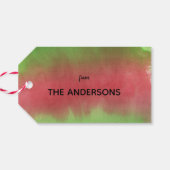 Frohe Weihnachts-Foto Illustriert Geschenkanhänger (Rückseite Horizontal)