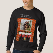 Frohe Weihnachts-Foto Kamin Ugly Sweater