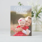 Frohe Weihnachts-Foto Karte (Stehend Vorderseite)