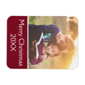 Frohe Weihnachts-Foto Magnet (Horizontal)