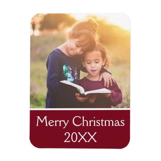 Frohe Weihnachts-Foto Magnet (Vertikal)