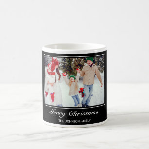 Frohe Weihnachts-Foto Modernes Minimalistisches Sc Kaffeetasse