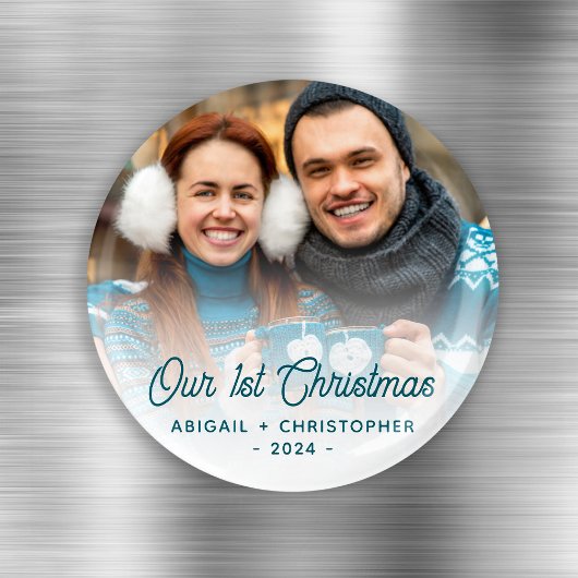 Frohe Weihnachts-Foto neu Türkisschrift Magnet