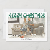 Frohe Weihnachts-Foto Personalisiert Feiertagskarte (Vorderseite)