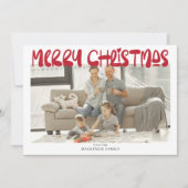 Frohe Weihnachts-Foto Personalisiert Feiertagskarte (Vorderseite)