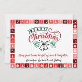 Frohe Weihnachts-Foto Personalisiert Signatur Feiertagskarte (Rückseite)