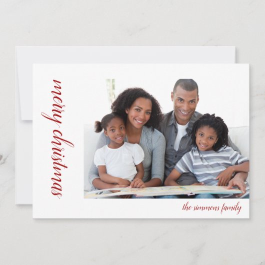 Frohe Weihnachts-Foto Personalisiert | Urlaub (Vorderseite)