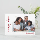 Frohe Weihnachts-Foto Personalisiert | Urlaub (Stehend Vorderseite)