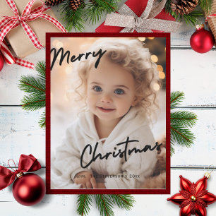 Frohe Weihnachts-Foto Personalisiert Urlaub Feiertagspostkarte