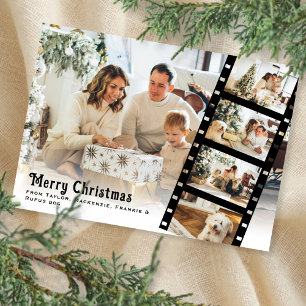 Frohe Weihnachts-Foto Personalisierte Filmstreifen Feiertagskarte