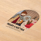 Frohe Weihnachts-Foto Personalisierte Karte Acryleinladungen (Ablage )