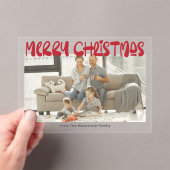 Frohe Weihnachts-Foto Personalisierte Karte Acryleinladungen (Insitu (Handheld))