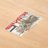 Frohe Weihnachts-Foto Personalisierte Karte Acryleinladungen (Ablage )