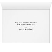 Frohe Weihnachts-Foto Pinselschrift Faltkarte (Innenansicht Horizontal (Unten))