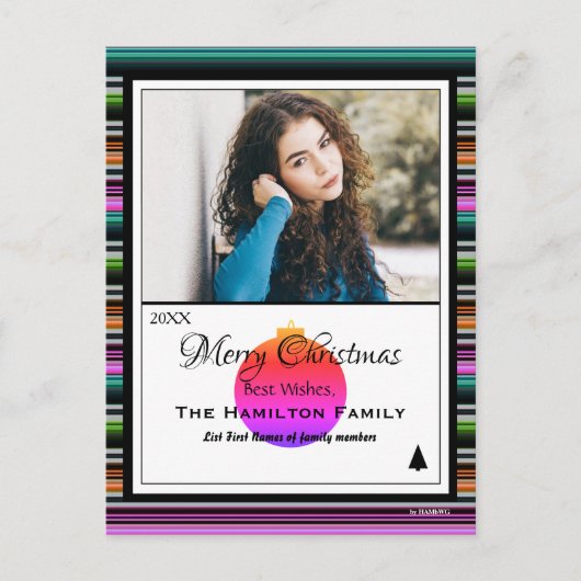 Frohe Weihnachts Foto Postcard - HAMbWG Feiertagspostkarte (Vorderseite)