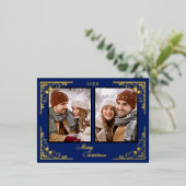 Frohe Weihnachts-Foto Postkarte (Stehend vorne)