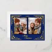 Frohe Weihnachts-Foto Postkarte (Vorderseite/Rückseite)