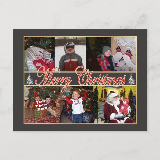 Frohe Weihnachts-Foto Postkarte (Vorderseite)