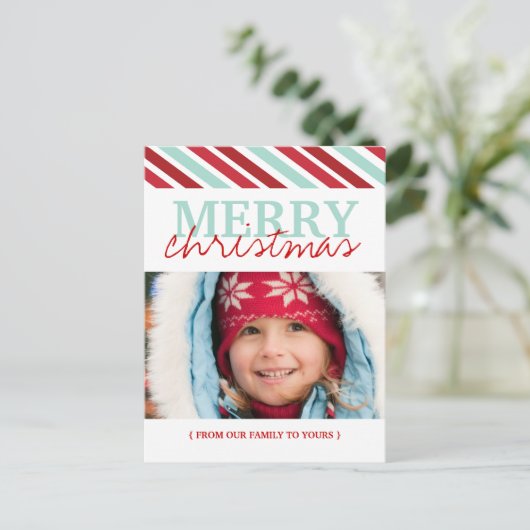 Frohe Weihnachts-Foto Postkarten (Stehend Vorderseite)