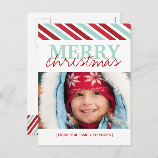 Frohe Weihnachts-Foto Postkarten (Vorne/Hinten)