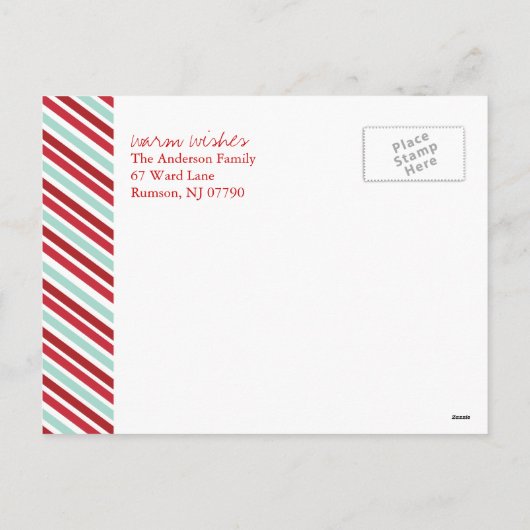 Frohe Weihnachts-Foto Postkarten (Rückseite)