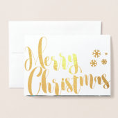 Frohe Weihnachts-Foto-Rahmen-Design Folienkarte (Vorderseite mit Umschlag)