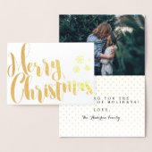 Frohe Weihnachts-Foto-Rahmen-Design Folienkarte (Anzeige)