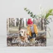 Frohe Weihnachts-Foto Red Feiertagskarte (Stehend Vorderseite)