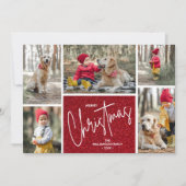 Frohe Weihnachts-Foto Red Feiertagskarte (Vorderseite)