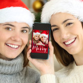 Frohe Weihnachts-Foto Red Feiertagskarte