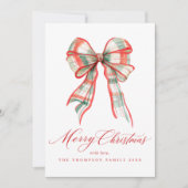 Frohe Weihnachts-Foto Red Green Feiertagskarte (Vorderseite)