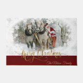 Frohe Weihnachts-Foto Santa Design Fußmatte (Vorderseite)