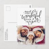 Frohe Weihnachts Foto Snow Holiday Card Postkarte (Vorne/Hinten)