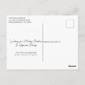 Frohe Weihnachts Foto Snow Holiday Card Postkarte (Rückseite)