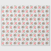 Frohe Weihnachts-Foto Snowflake Geschenkpapier (Flach)