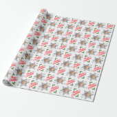 Frohe Weihnachts-Foto Snowflake Geschenkpapier (Ungerollt)